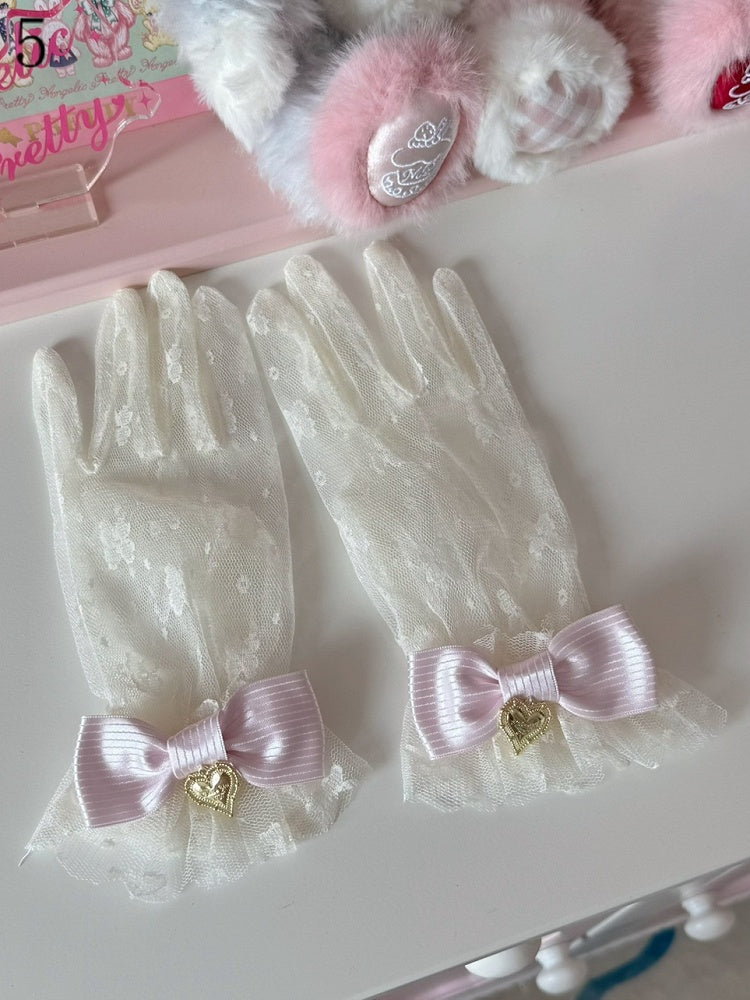 Crown/Heart Bowknot Lace Gloves Options Charm 16
