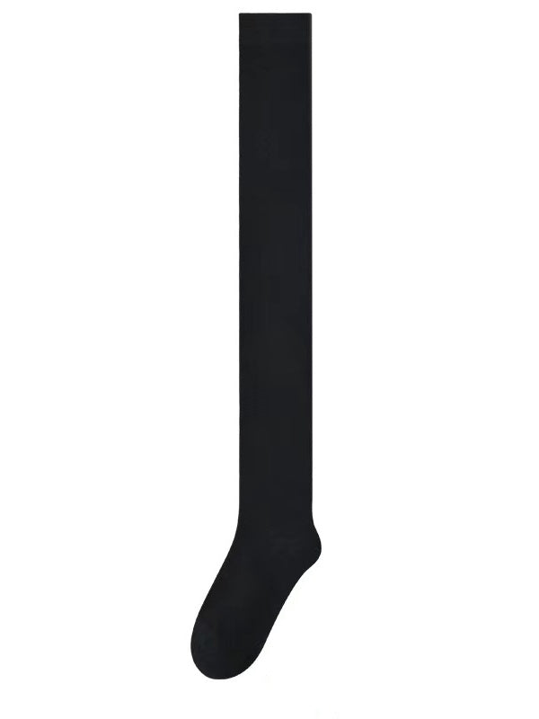 Black Grey Overknee Stockings Thicken Version