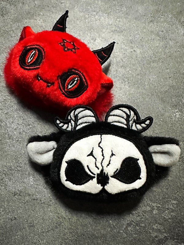 Hairclip Plush White Reaper Grim Gothic and Black