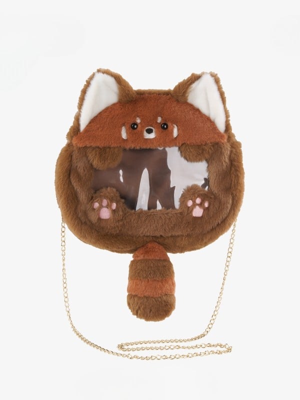 Panda Crossbody Ita Plush Red Cute Brown Bag