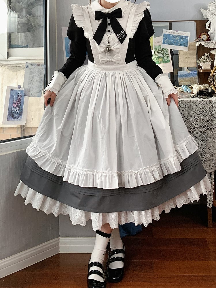 Weiße Maid Lolita Schürze