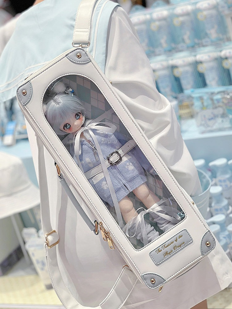 Straps Two BJD Bag Doll 1/4 White with Blue Scale