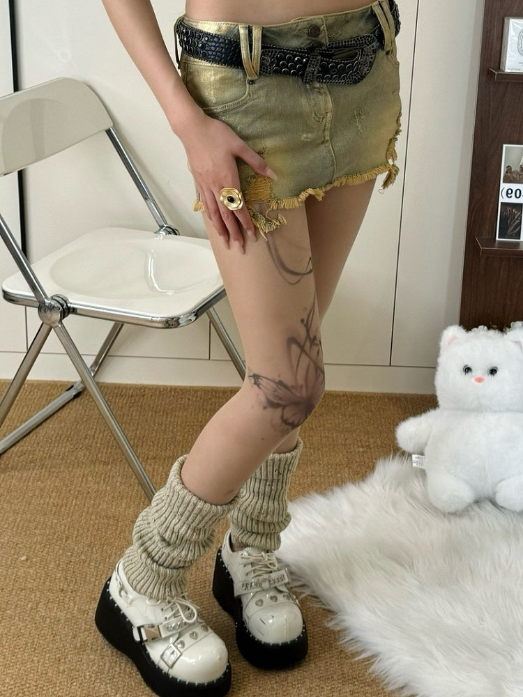 Fashion Gyaru Tights Bowknot/Butterfly Nude Print Options 3