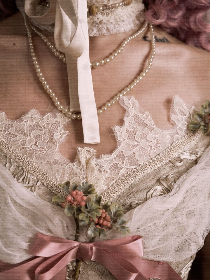 Puff Sleeves and Edwardian Vintage Top Off-the-shoulder Neckline