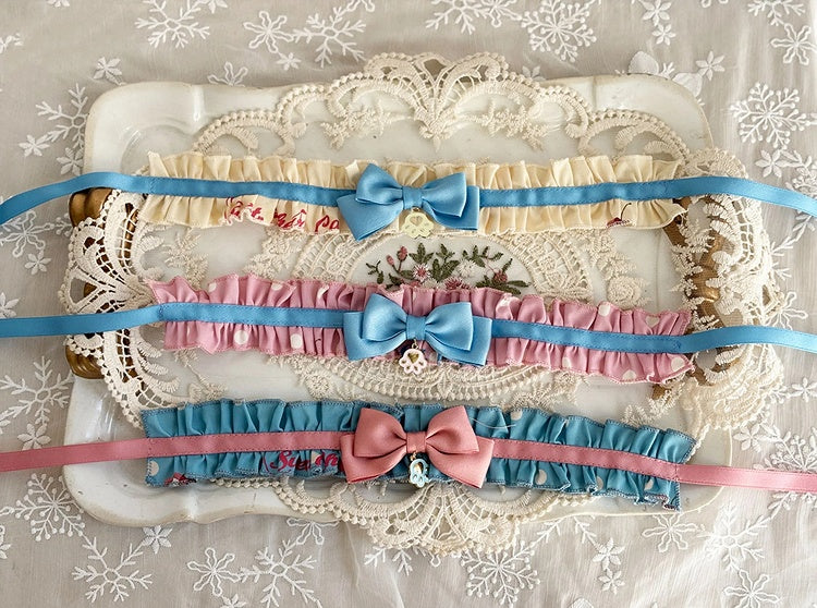 / Rosa Blau Gelb Choker