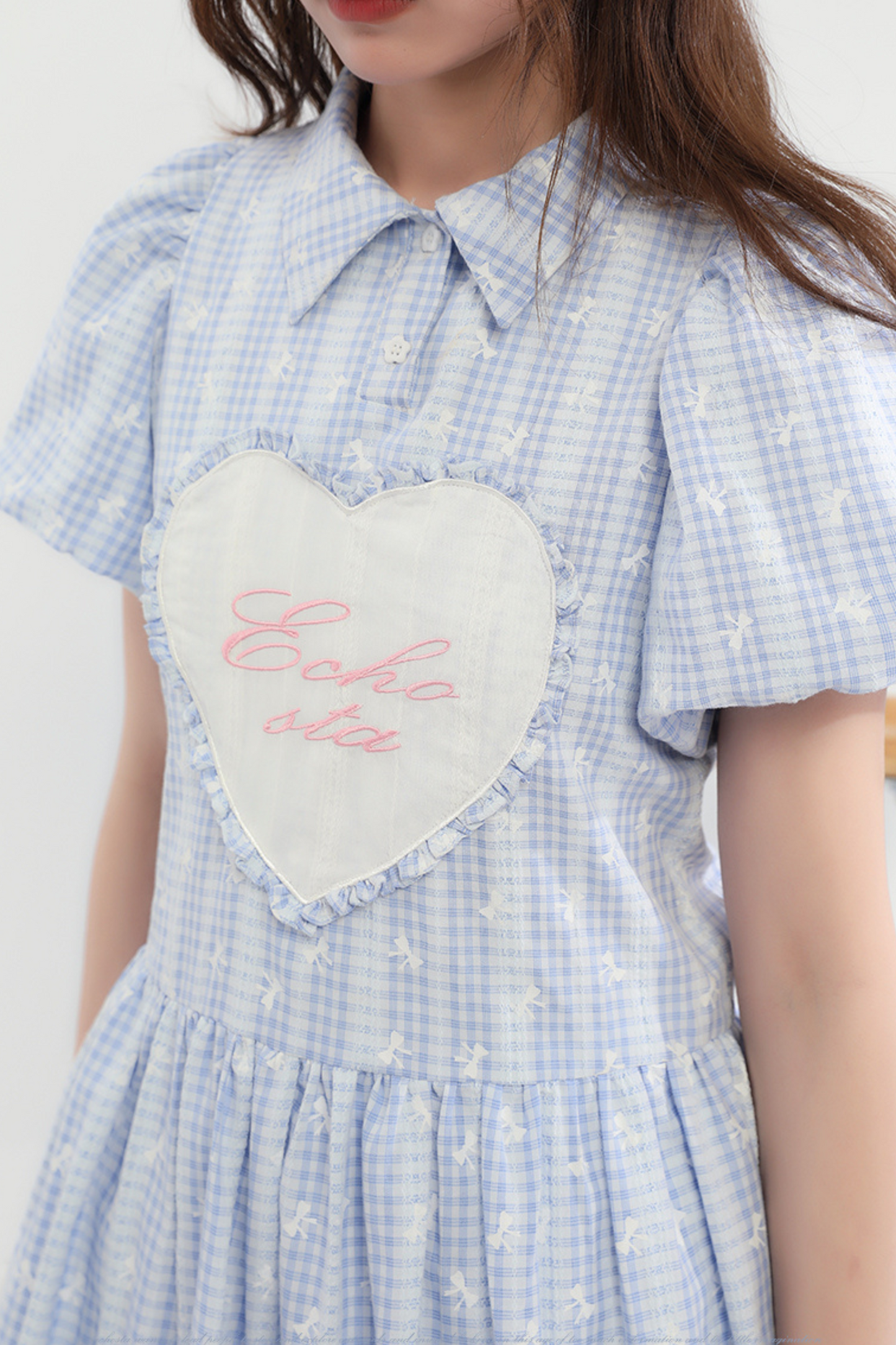 Prinzessin Blumenärmel Bubble Kleid Liebe