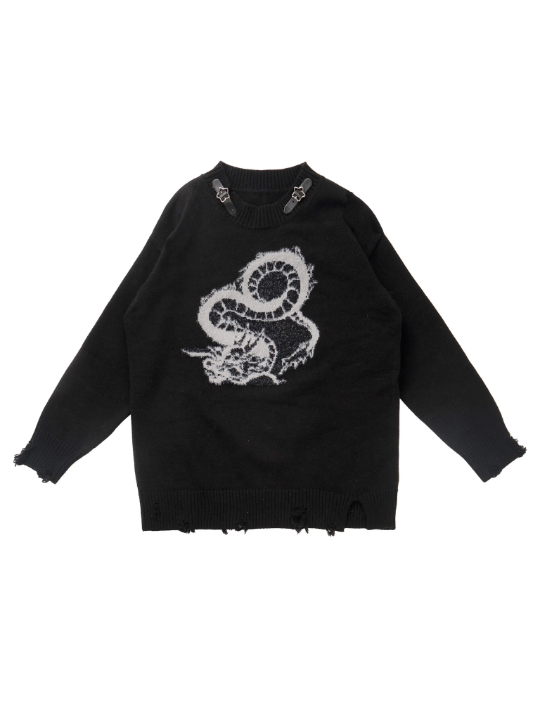 Anzugjacke aus Samt und Leder mit Drachenkaromuster