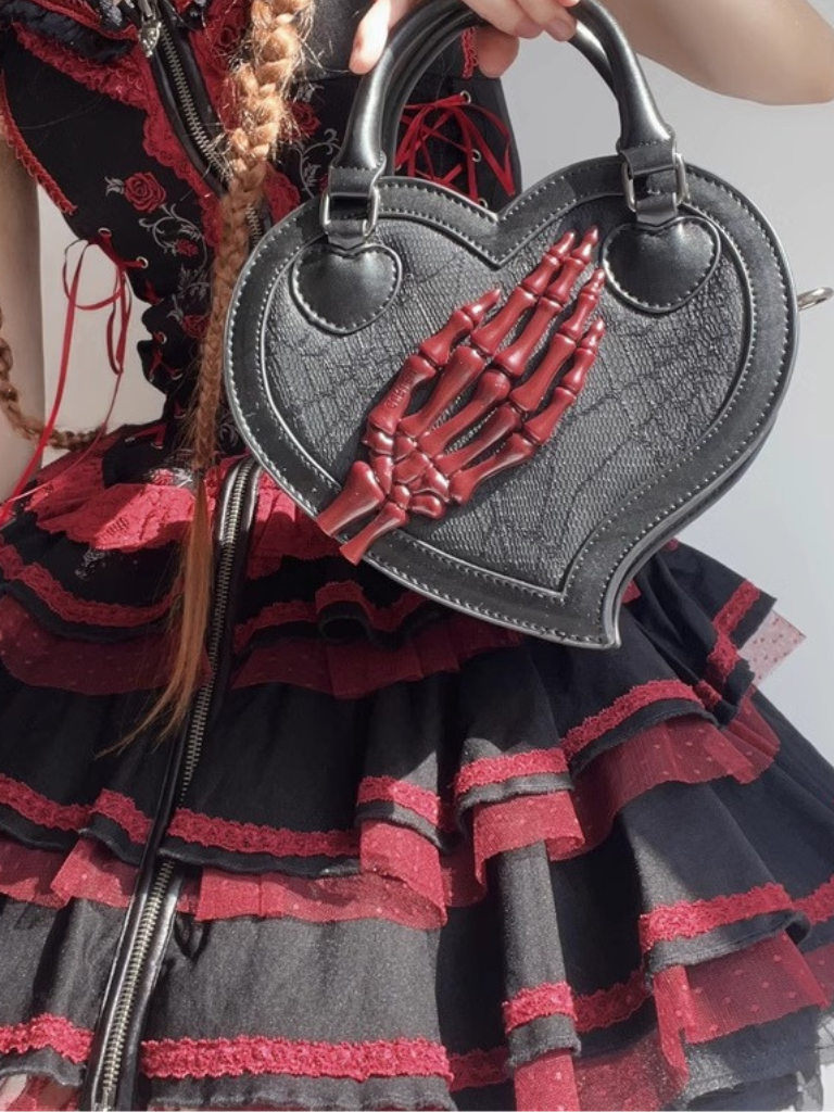Heart Twilight Invitation Crow Skull Bag
