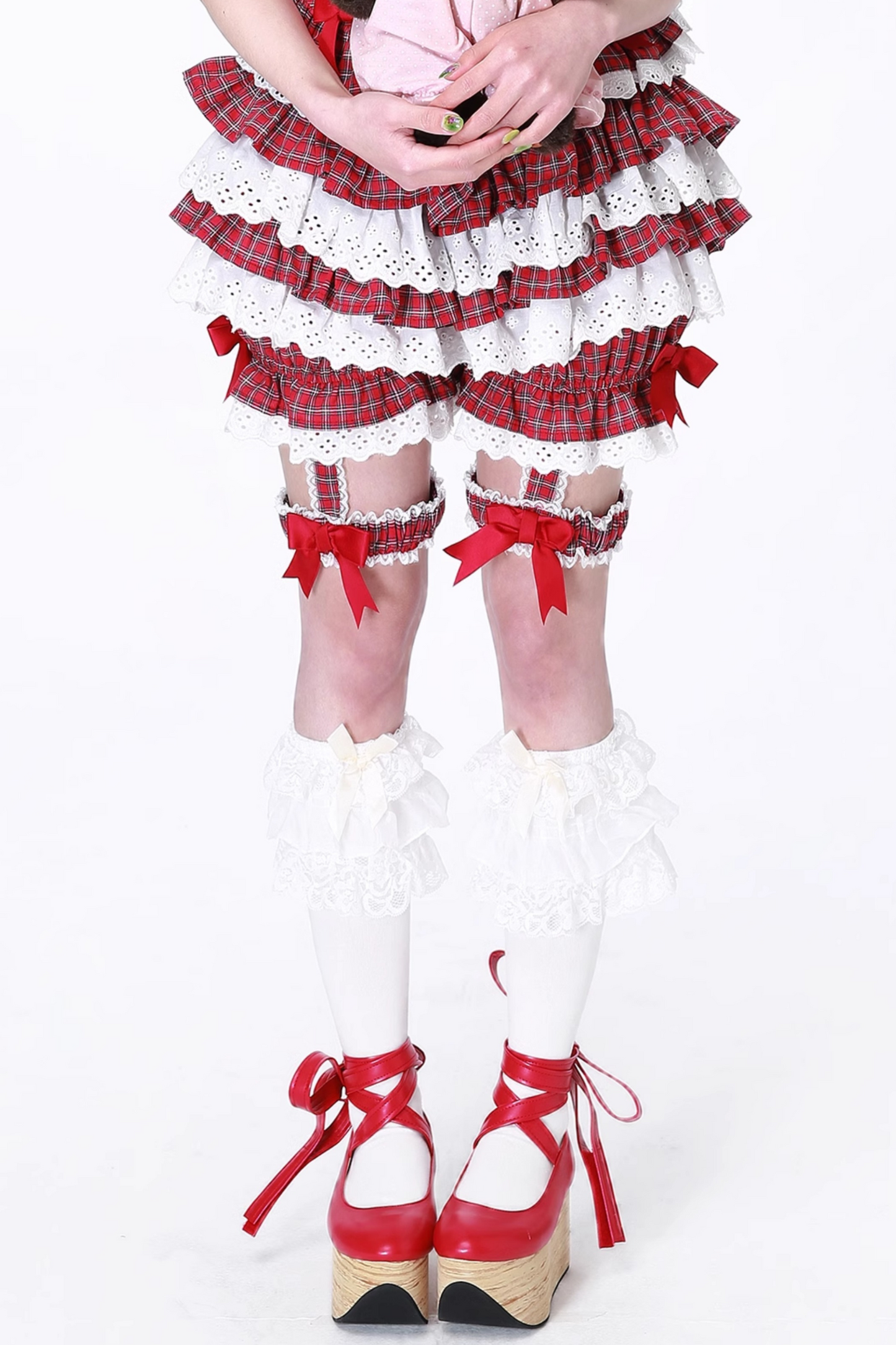 Retro Kürbis Ballon Spitze Kuchen Hose