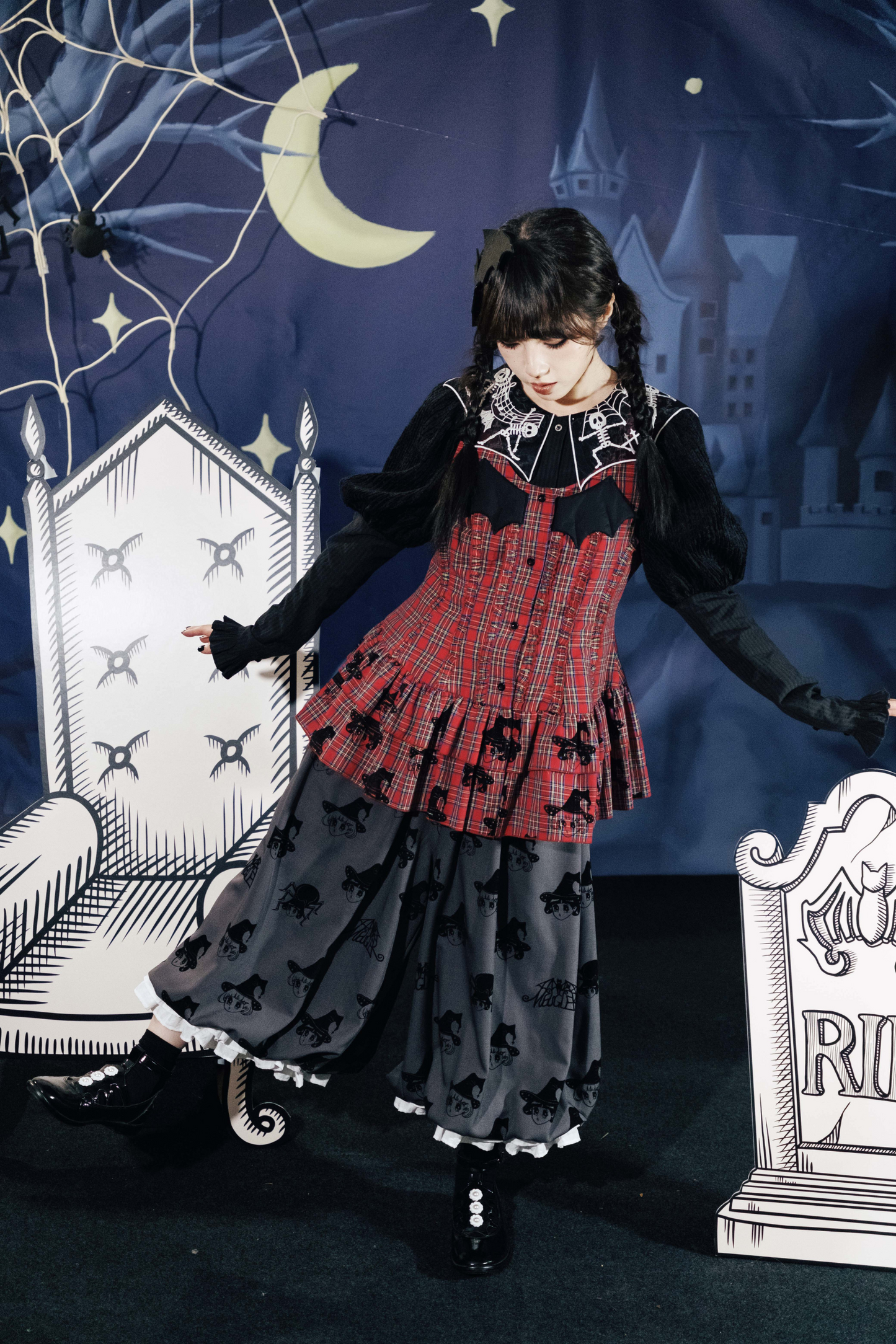 Top Dracula Check Sleeveless