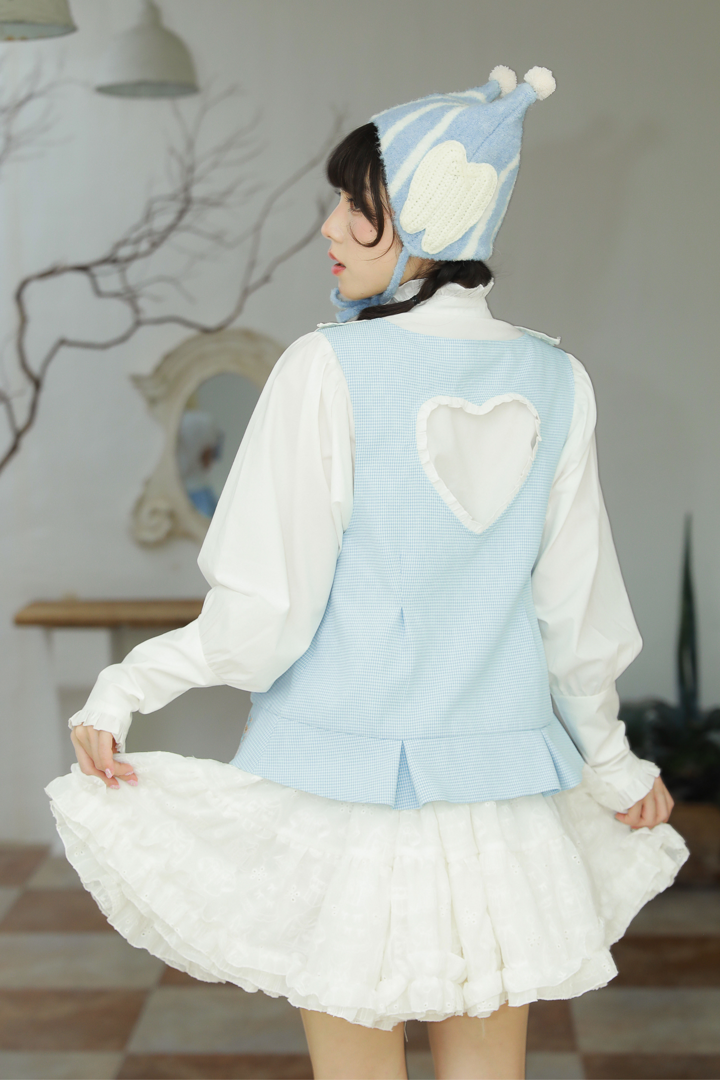 Peach Blue Fairy Neighborhood👼 Island Vest Angel
