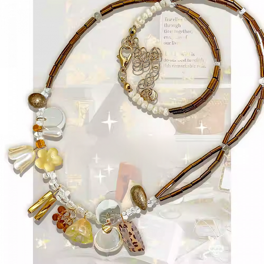 スズランのビーズネックレス