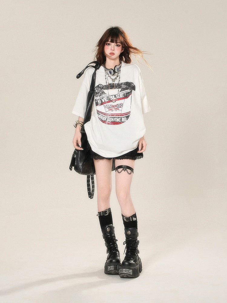 バックル付きグラマラスブラックレースストラップトリムティアードスカートレオパード