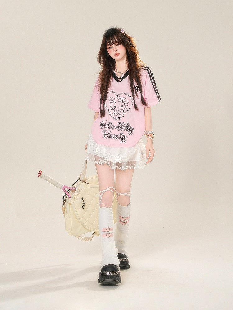 スカート グラマラス ティアード ミニ ウエスト メッシュ ホワイト レーストリム ハイ