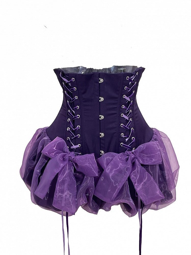Shorts High Lolita Waist Gothic Super Corset Purple