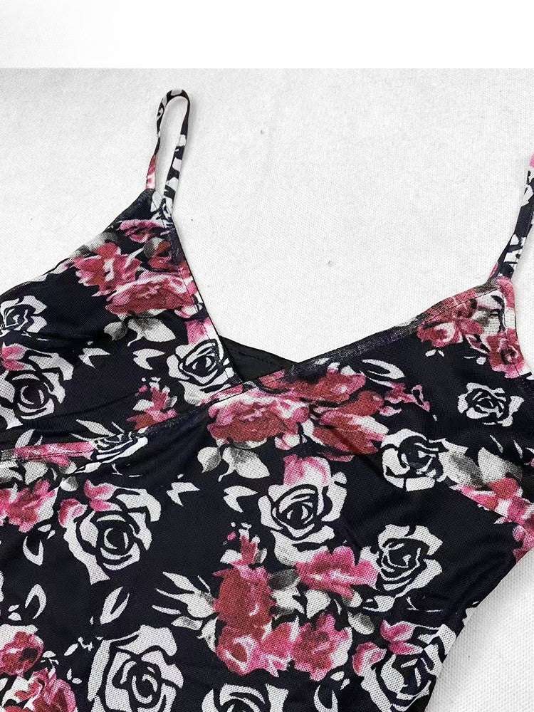 + Floral Top Halter Underskirt Cami Skirt Lace Set- Dress Holiday Neck Black Purple Bittersweet