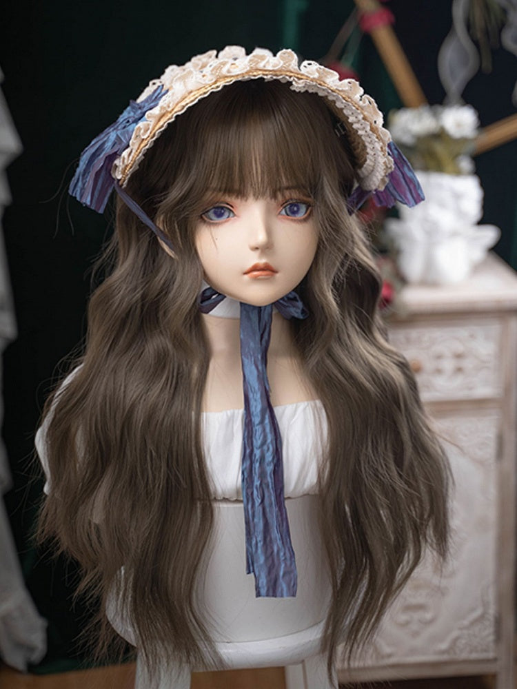 With Brown Bangs Air 72CM Wig Wavy Length