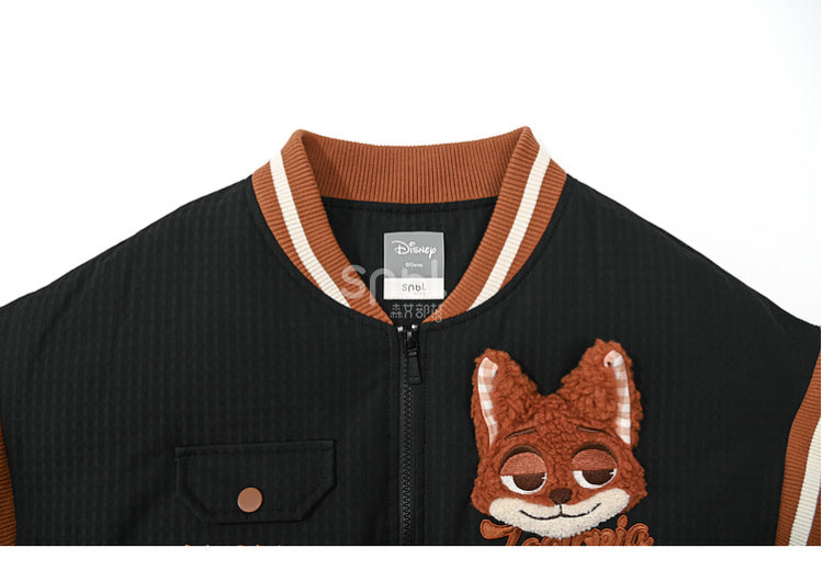 Doudoune noire Zootopia Nick Applique à manches détachables