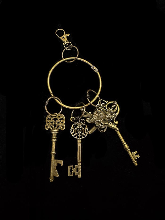 Keys Belt with / Black Charm Coffee