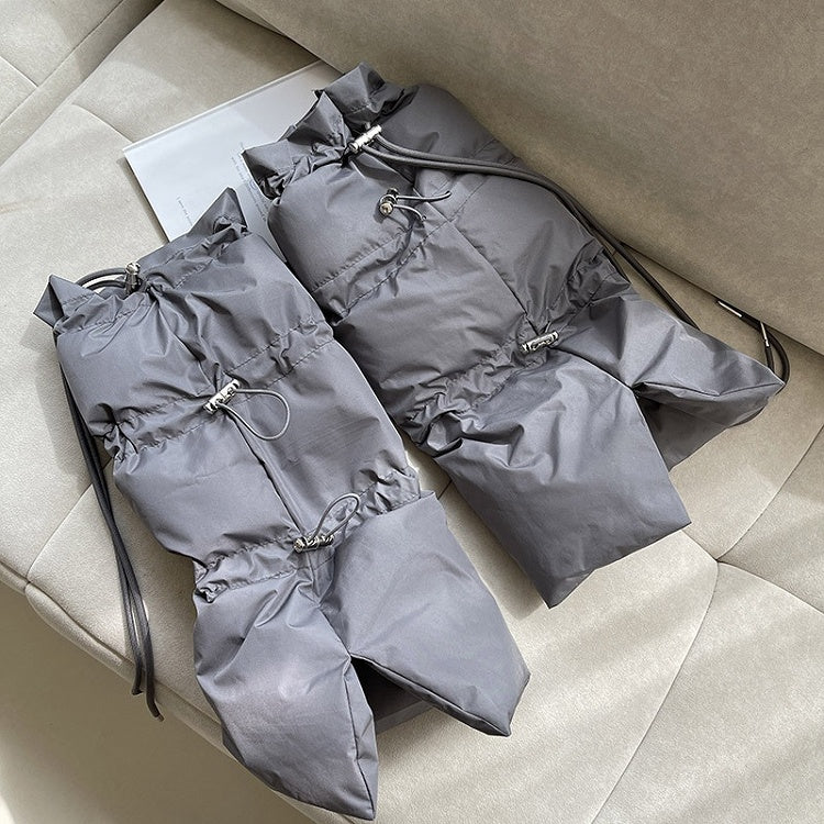 White/Grey/Black Drawstring Thicken Leg Warmers