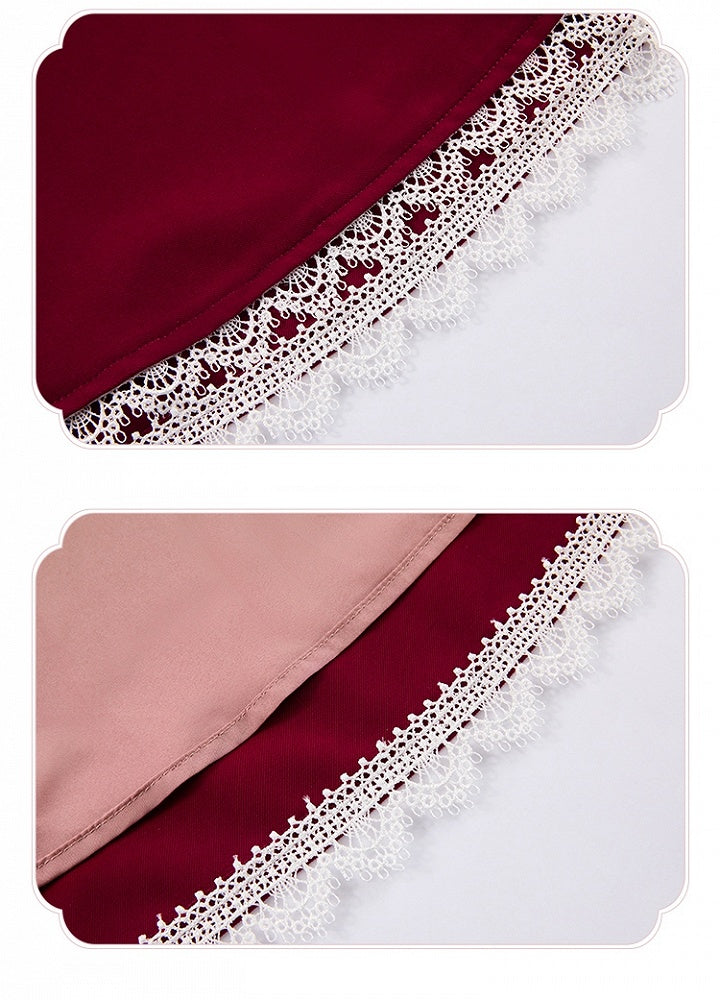 Dress Fit Lolita Slim Fashion Waist Red Elegant