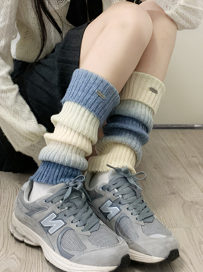 Coffee Y2K Knitted Leg Warmers