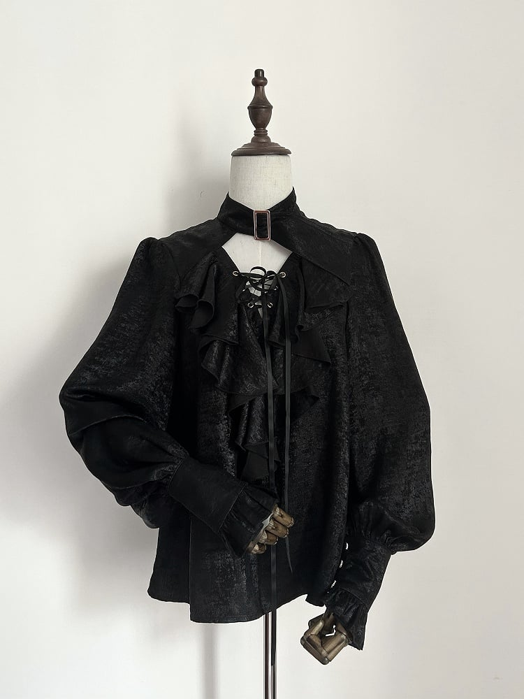 Shirt Sleeves Pirate Black Vibes Ouji Long Lolita