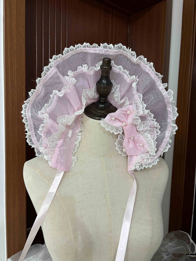 Rosa Lolita-Haube