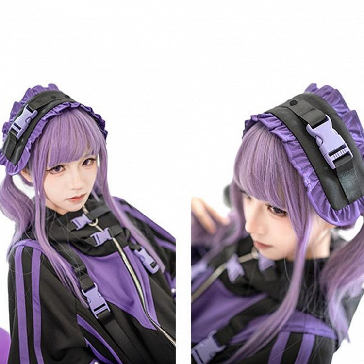 Set: and Jacket Techwear Landmine Purple Black Baggy