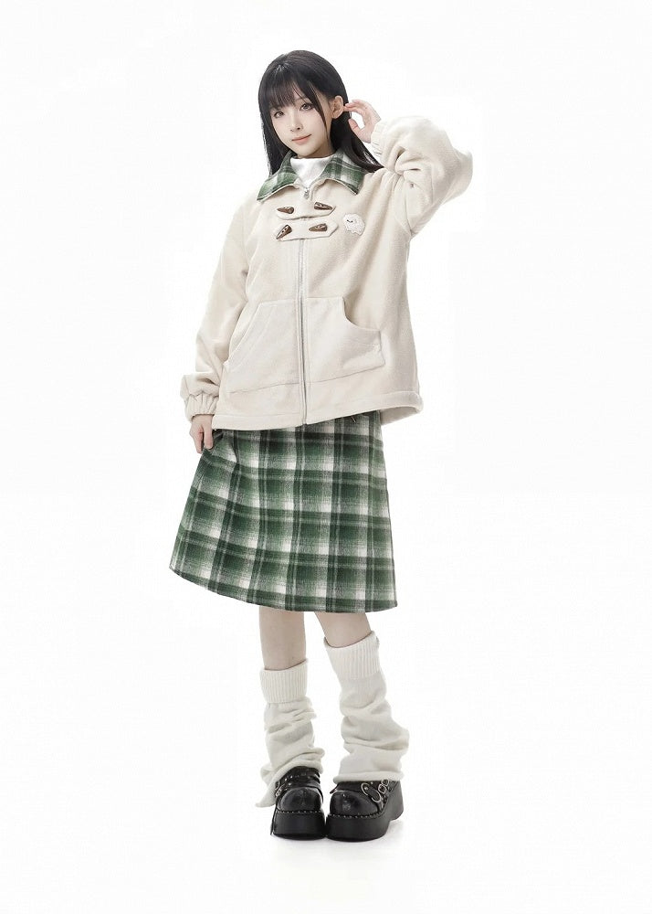 Green Plaid Pattern Skirt