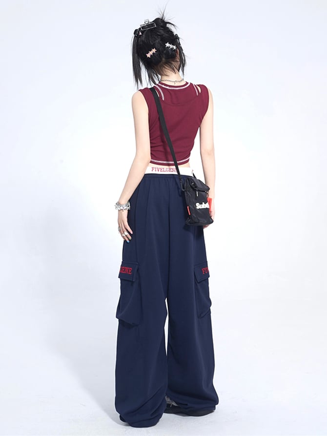 Foldover mit Hose Cargo Navy Blue Waist