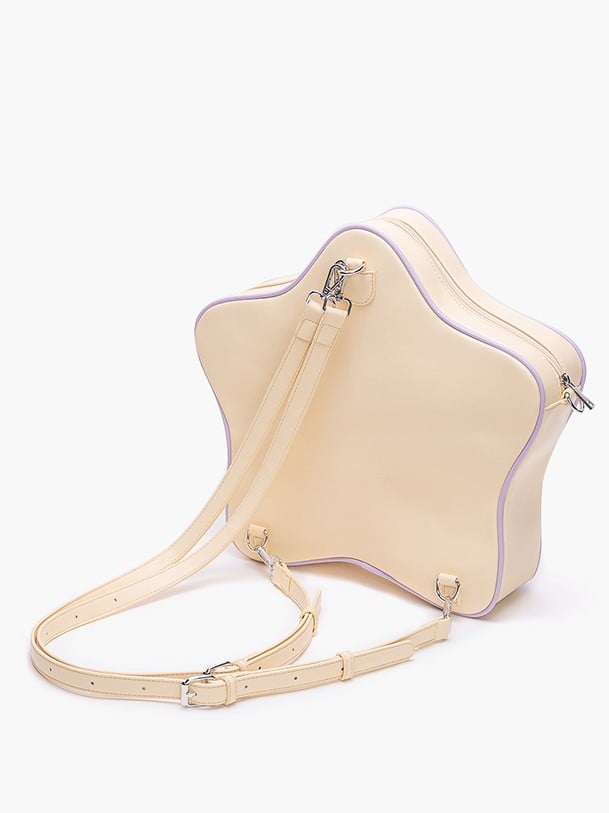 Design Yellow Purple Star With Charm 2-Way Kawaii Bag