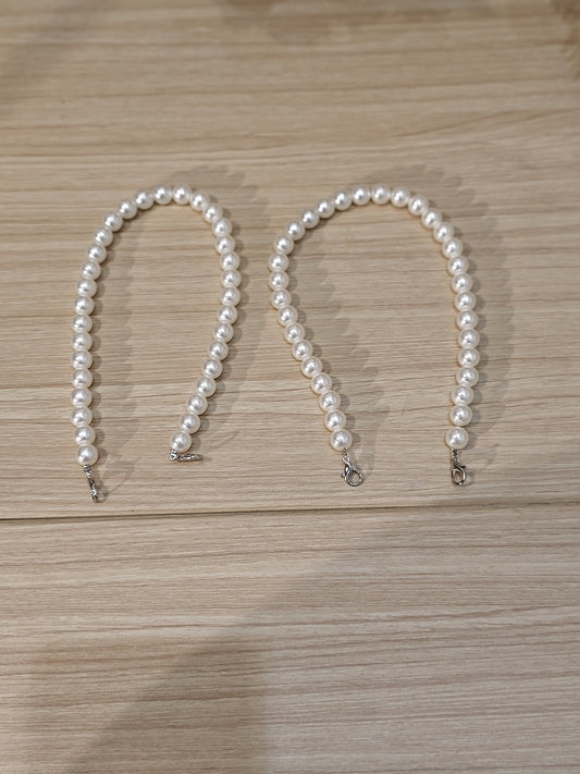 Beaded Shoulder Straps White