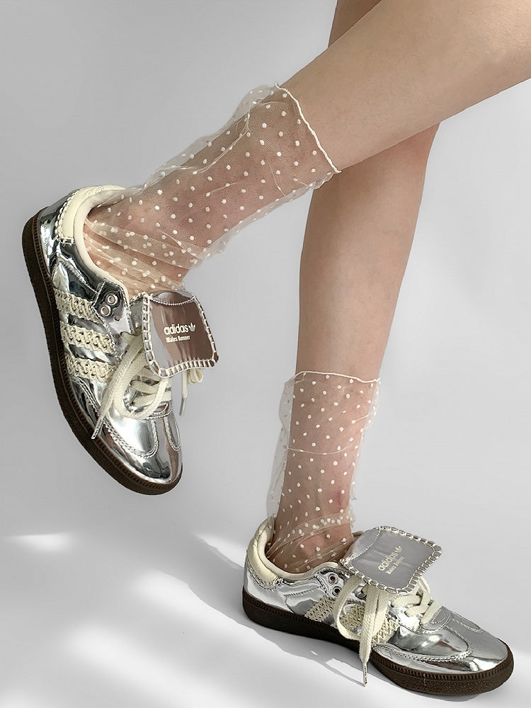 Polka-dot Socks Pattern White
