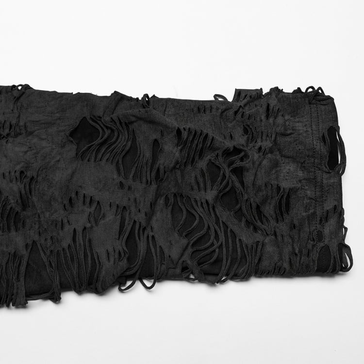 Schwarzer Wasteland Punk Decayed Mantel