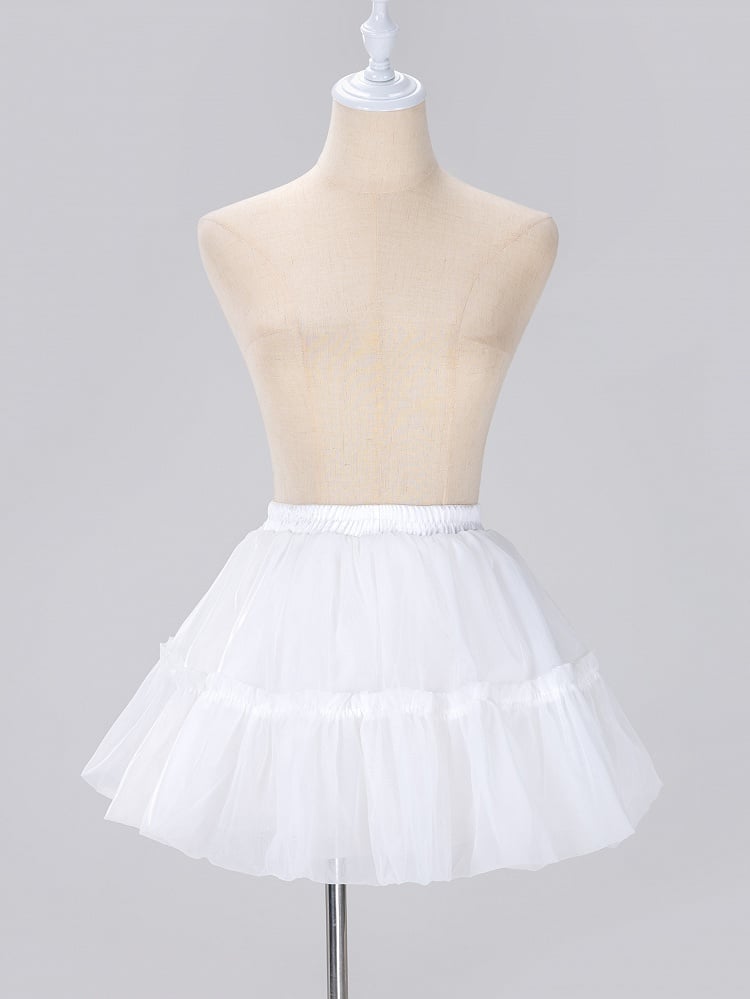 Bloomers with Petticoat Lining Puffy White 37cm