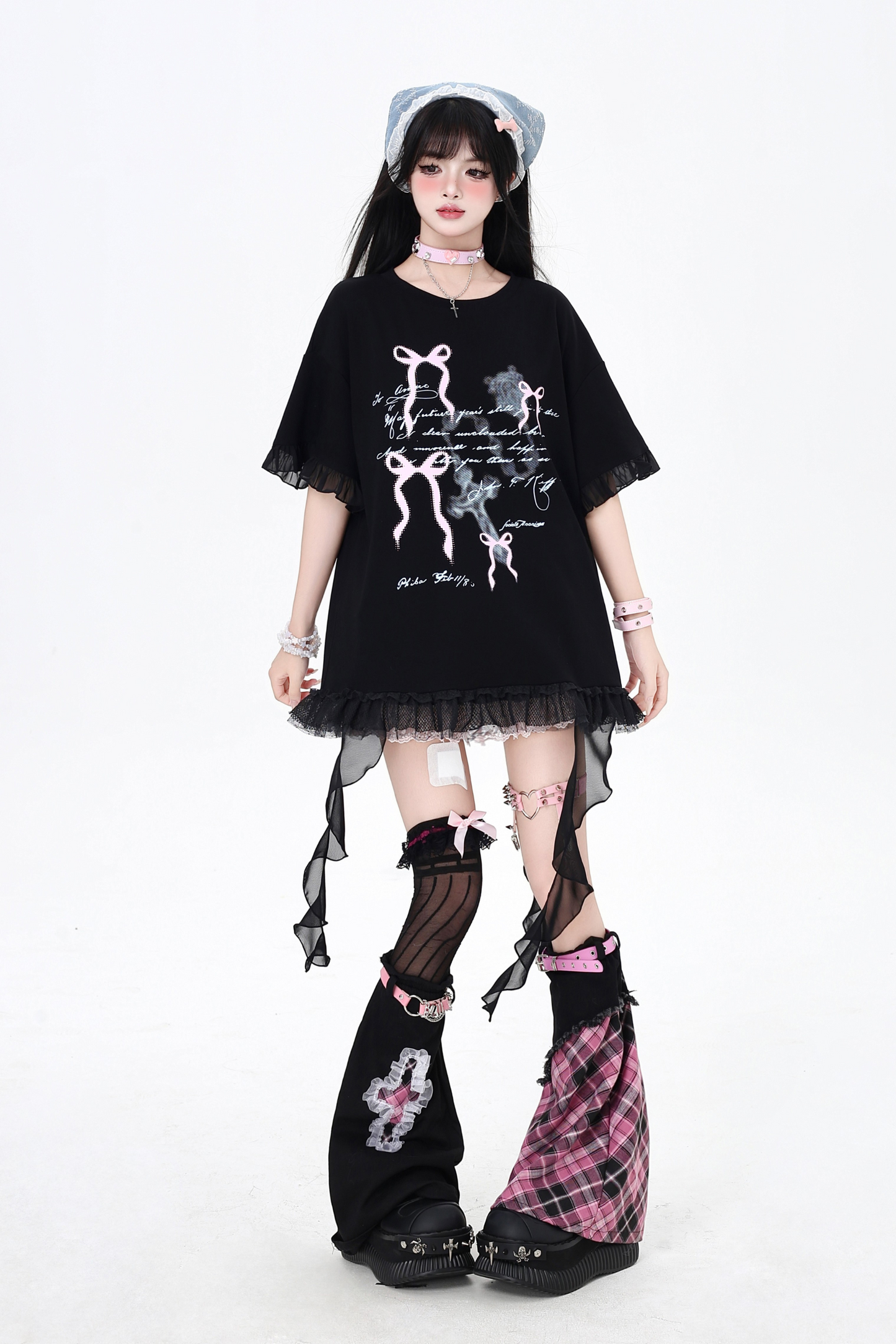 belt ribbon Loose with T-shirt