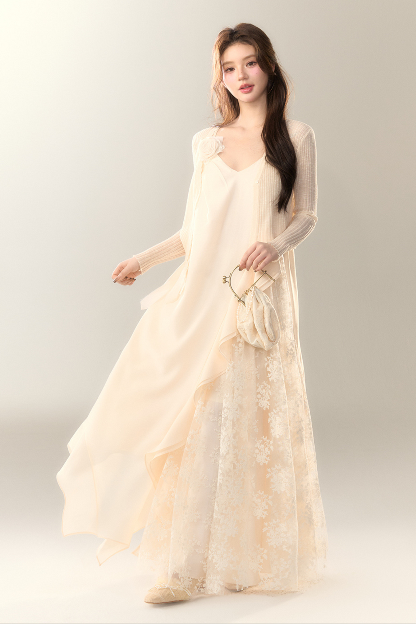 Ice Cardigan Silk Sheer