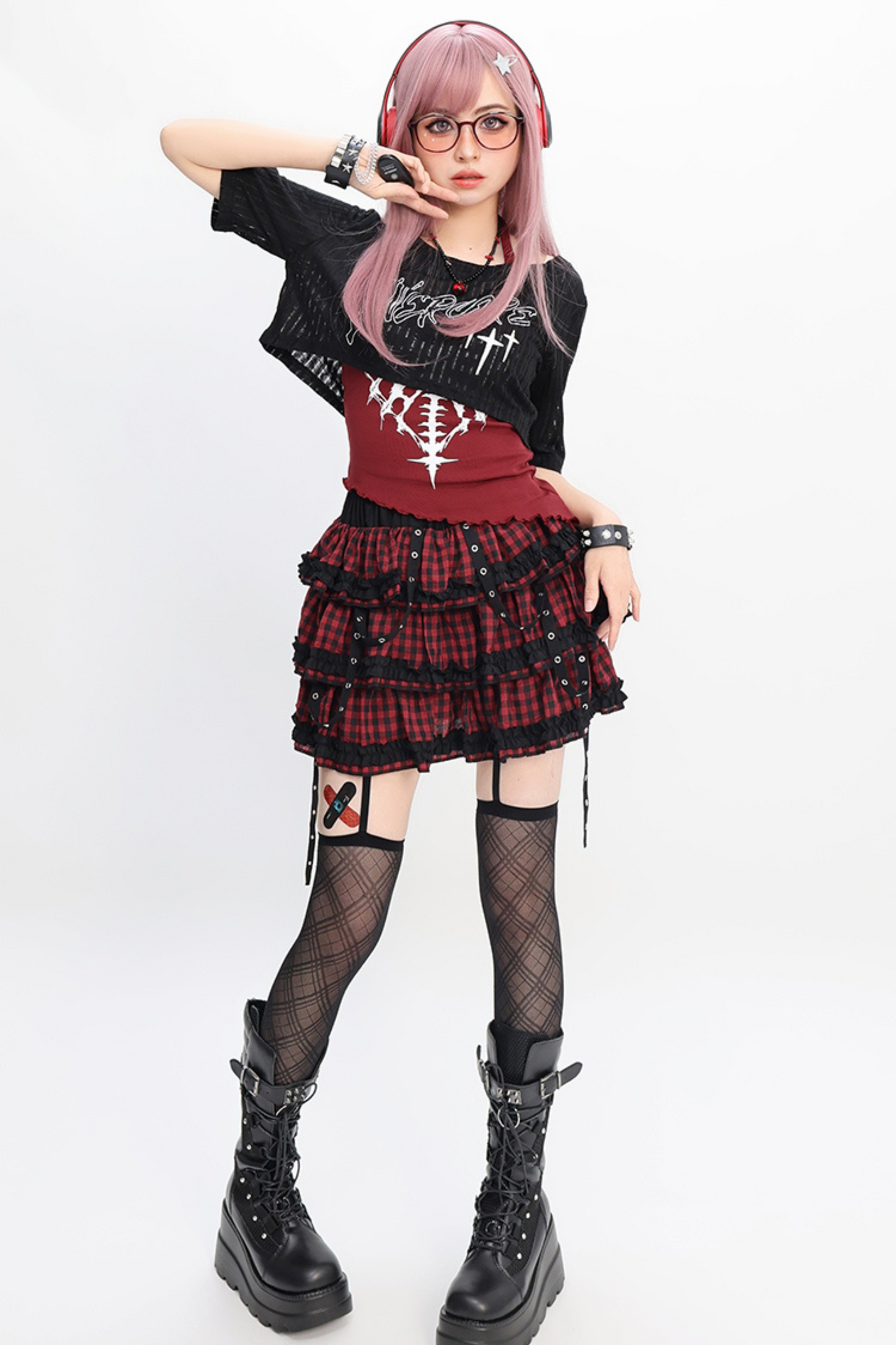 Asian vest Y2K and smock skirt Light