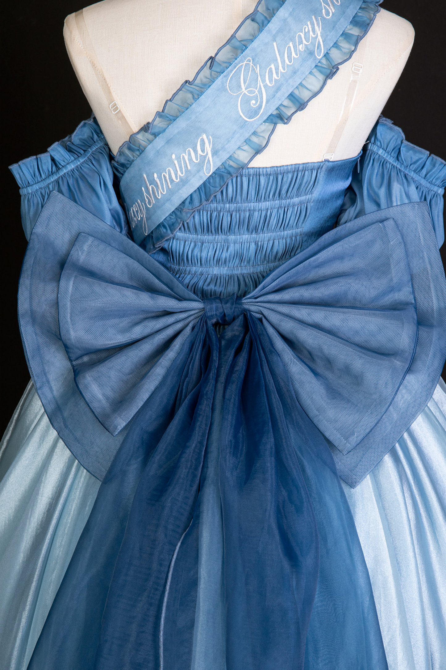 + Swing Fairy Puffy Ribbon Dress Sleeve Blue