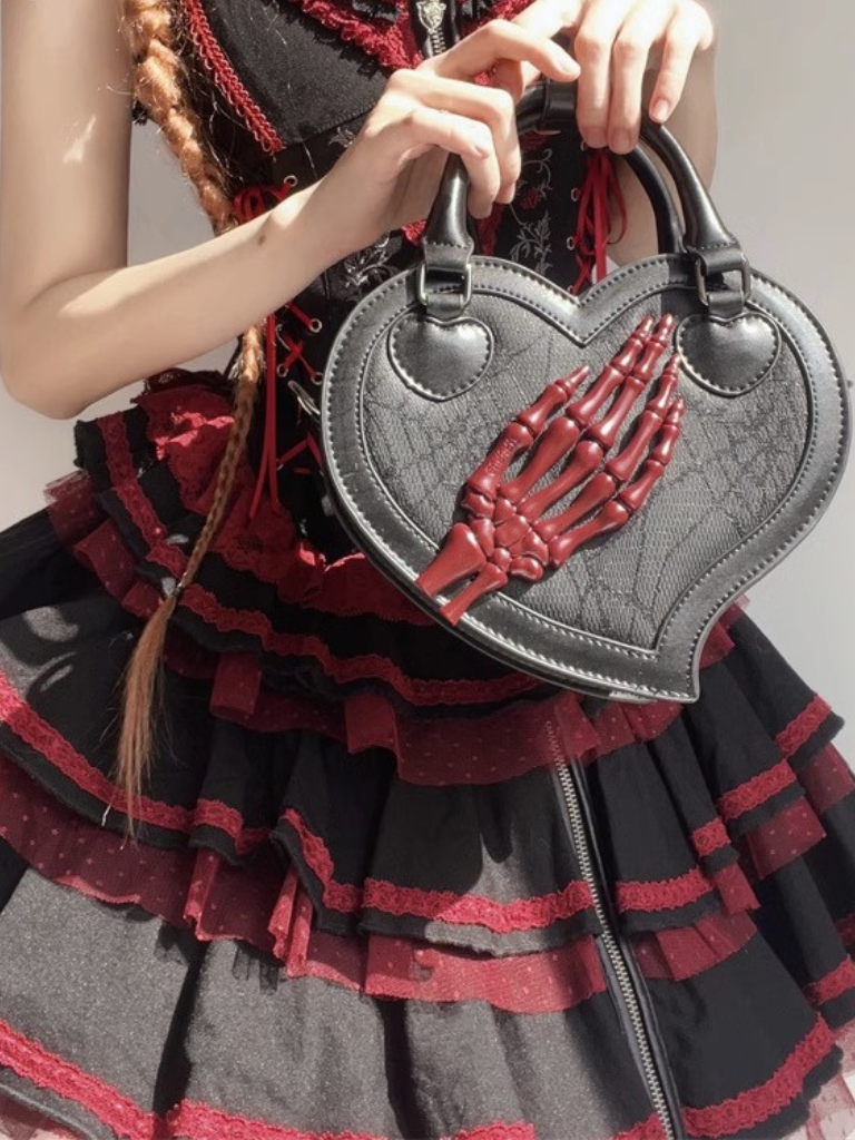 Heart Twilight Invitation Crow Skull Bag