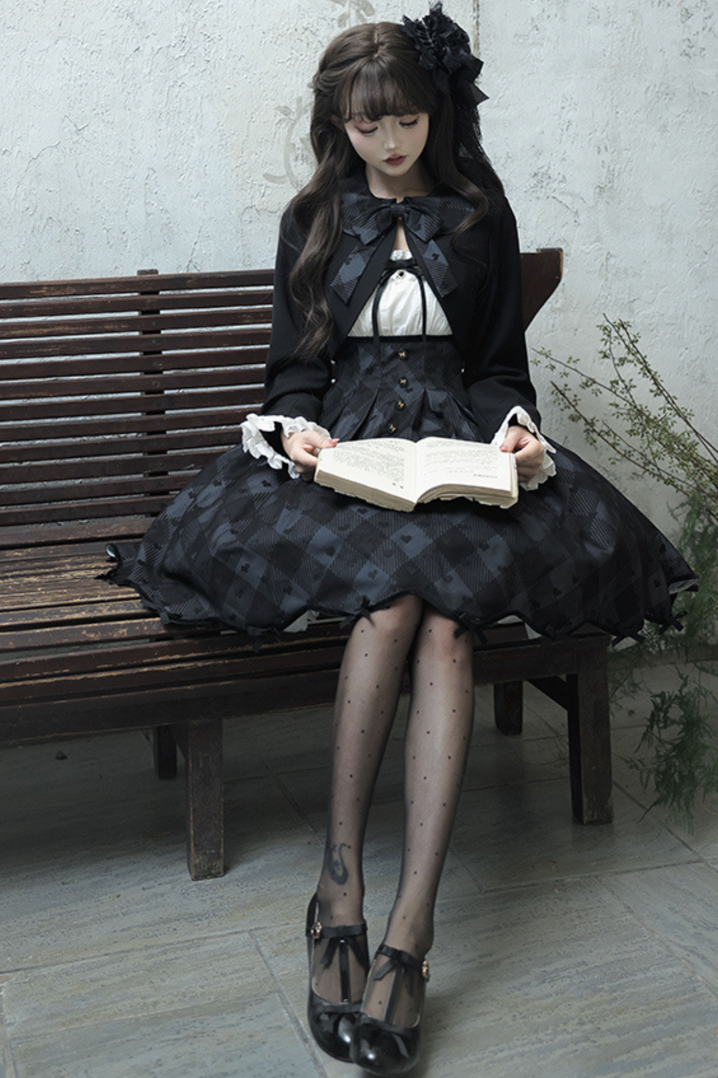 Princess Black Jumperskirt Lolita Top Lady + Cropped Silent