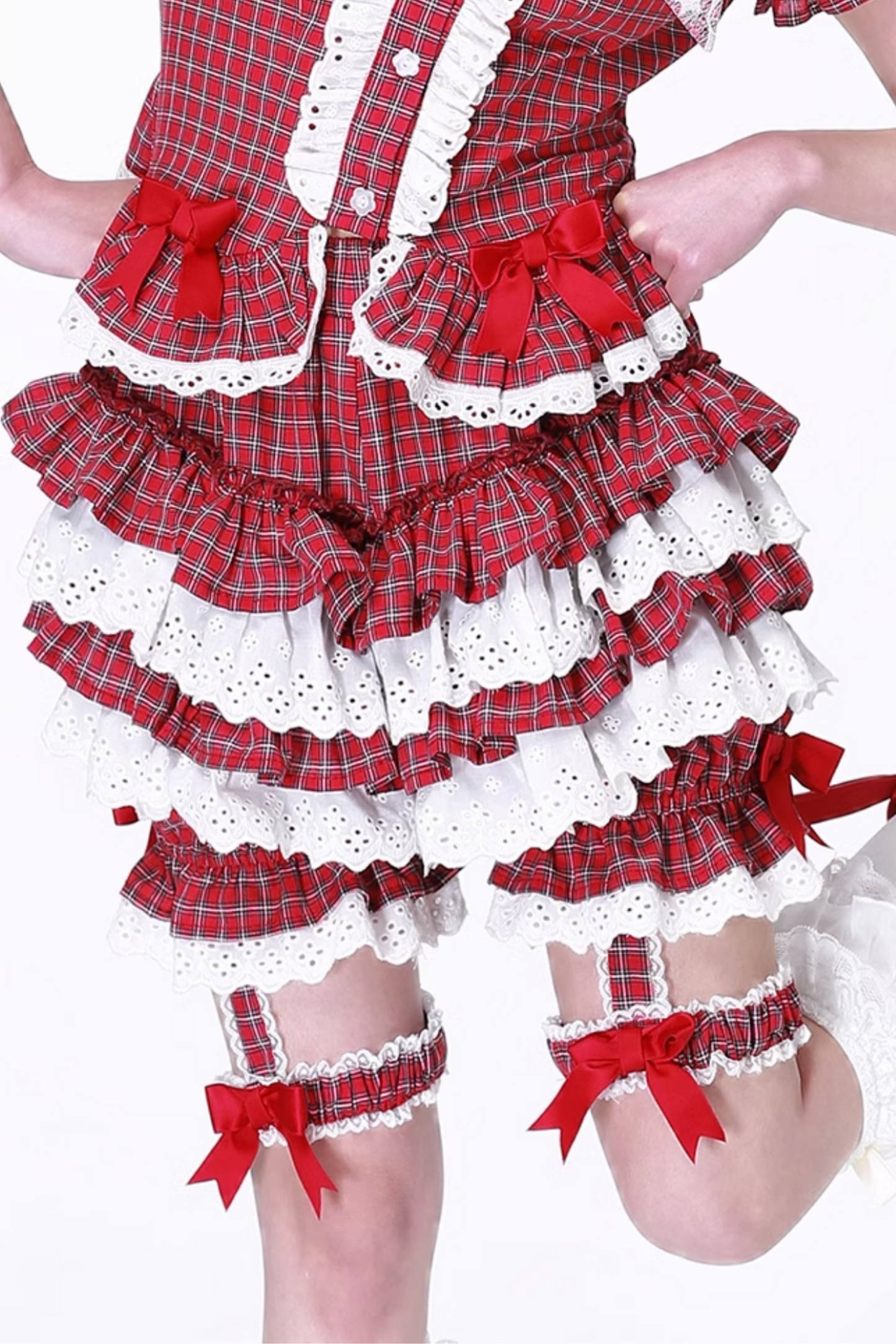 Retro Kürbis Ballon Spitze Kuchen Hose