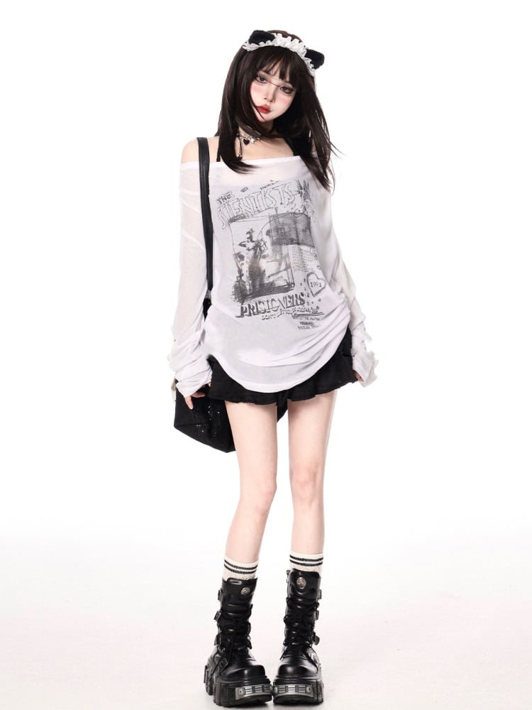 Black Drawstring Waist Mini Tiered Skirt