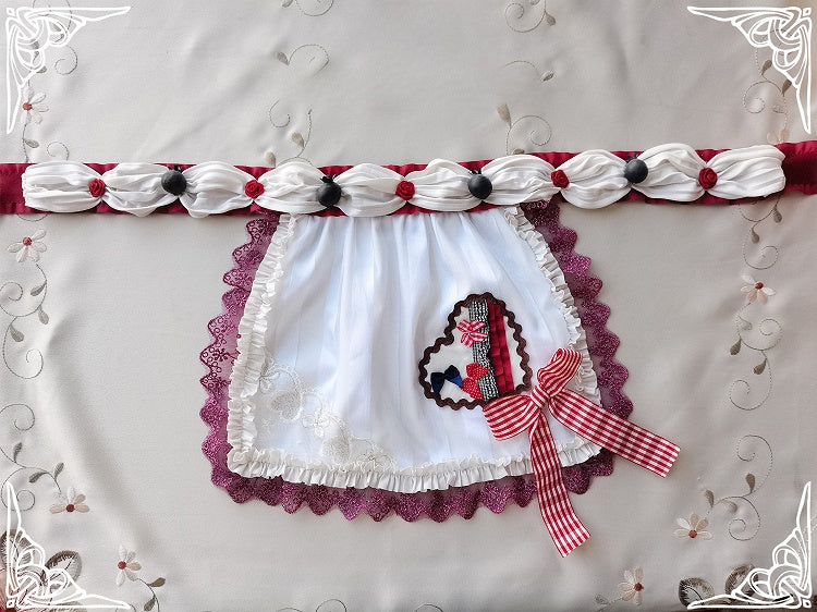 Belt Cream Lolita Waist Dessert Sweet Apron