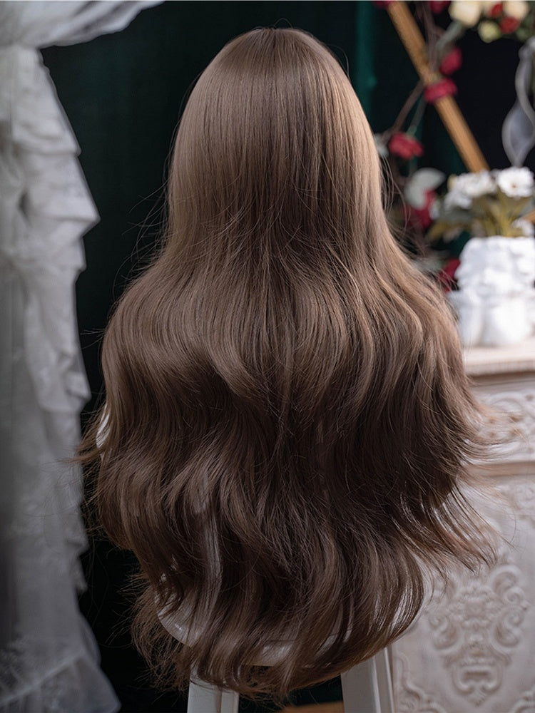 Wavy 71CM Brown Air Wig Bangs With Length