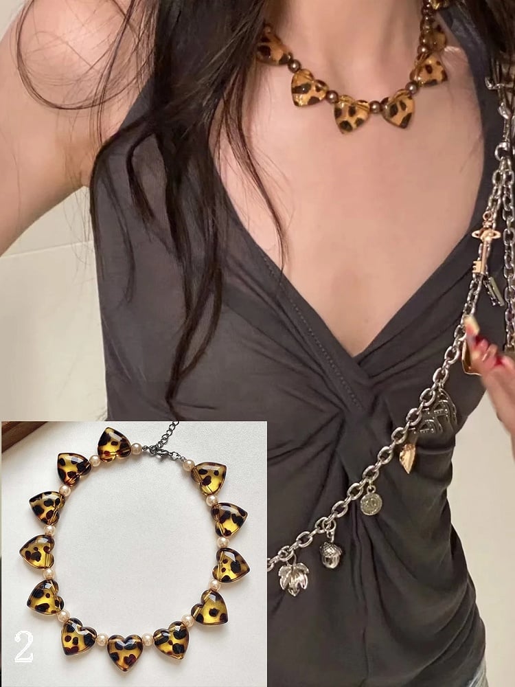 Pattern Leopard 4 Options Necklace/Choker
