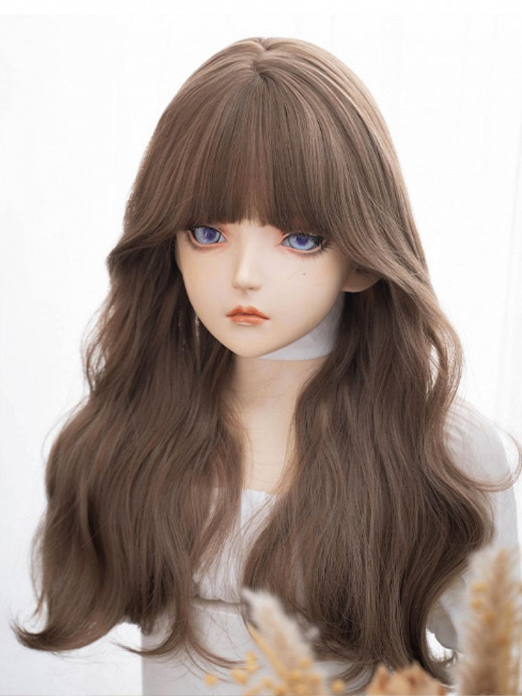 Length Wig Bnags Air Brown 62CM With Wavy
