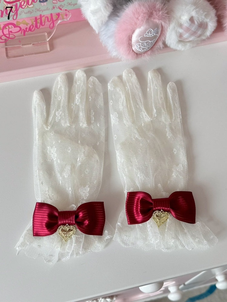 Crown/Heart Bowknot Lace Gloves Options Charm 16