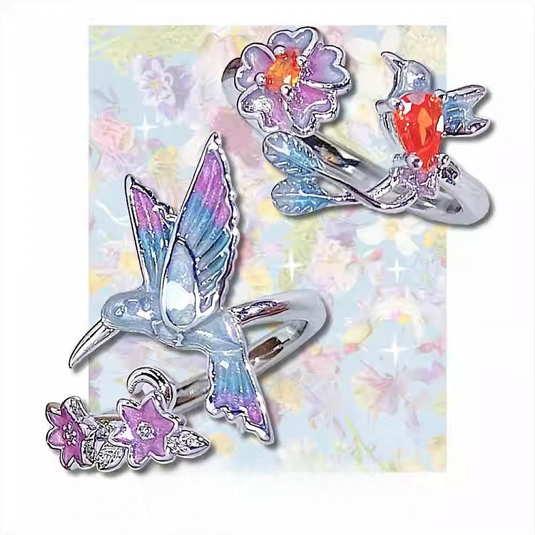 Options Y2K Design And Bird Bittersweet 2 Floral Ring